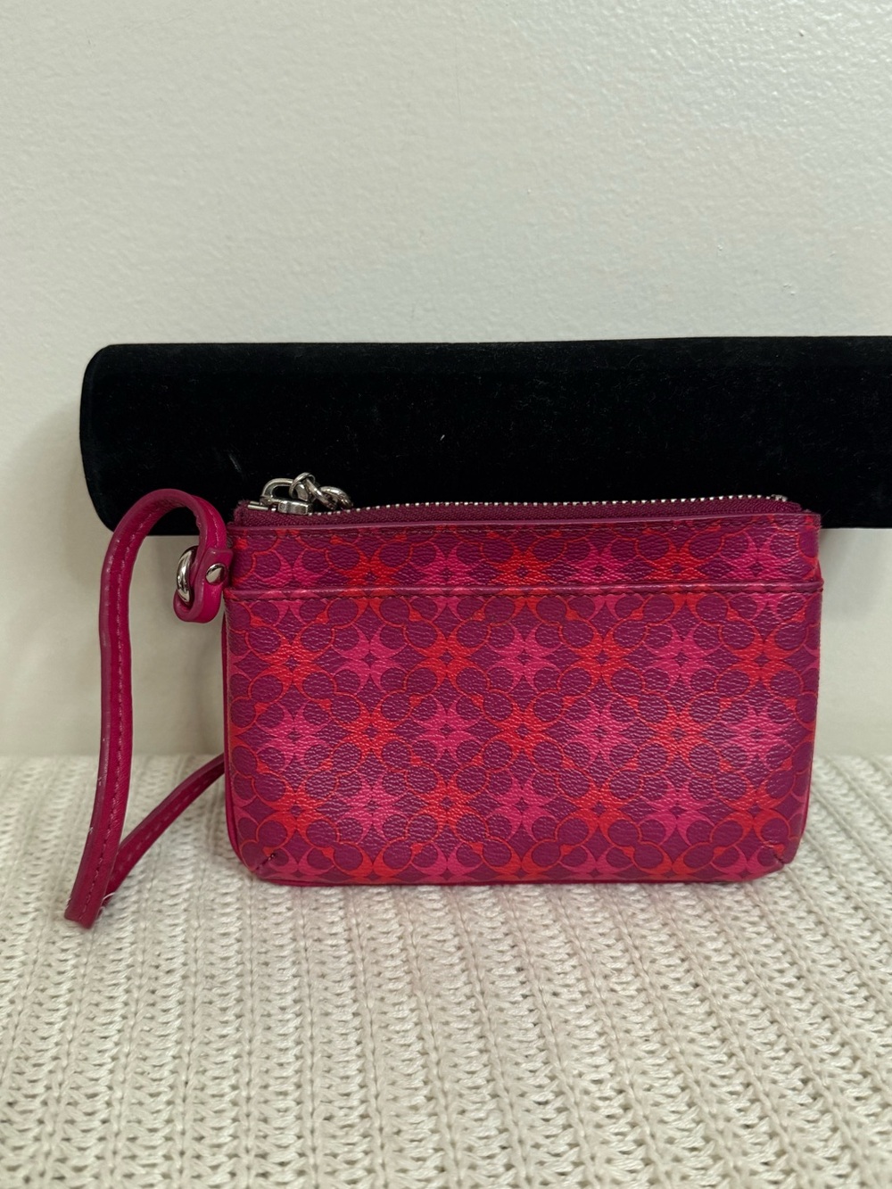 Coach y2K Waverly coated canvas  Pink Patterned small Wristlet